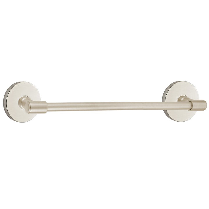 Transitional Brass Collection 18" Towel Bar with Small Disc Rosette  by Emtek