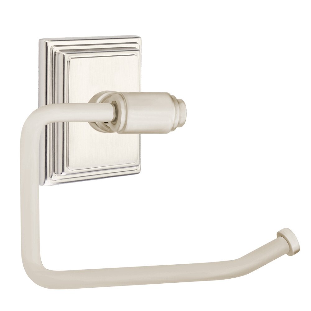 Transitional Brass Collection Transitional Brass Toilet Paper Holder with Wilshire Rosette  by Emtek