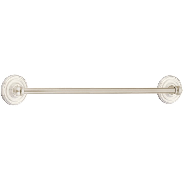 Traditional Brass Collection 30" Single Towel Bar with Regular Rose by Emtek