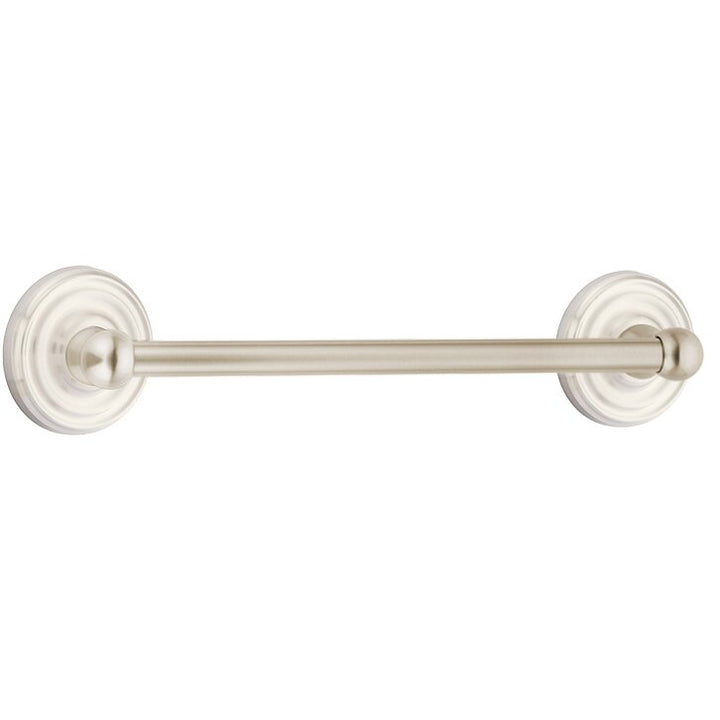 Traditional Brass Collection 18" Single Towel Bar with Regular Rose by Emtek