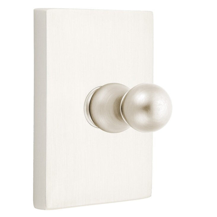 Traditional Brass Collection Modern Rectangular Single Hook by Emtek