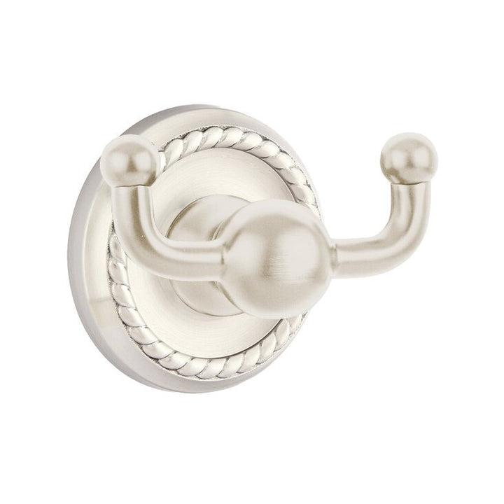 Traditional Brass Collection Rope Double Hook by Emtek