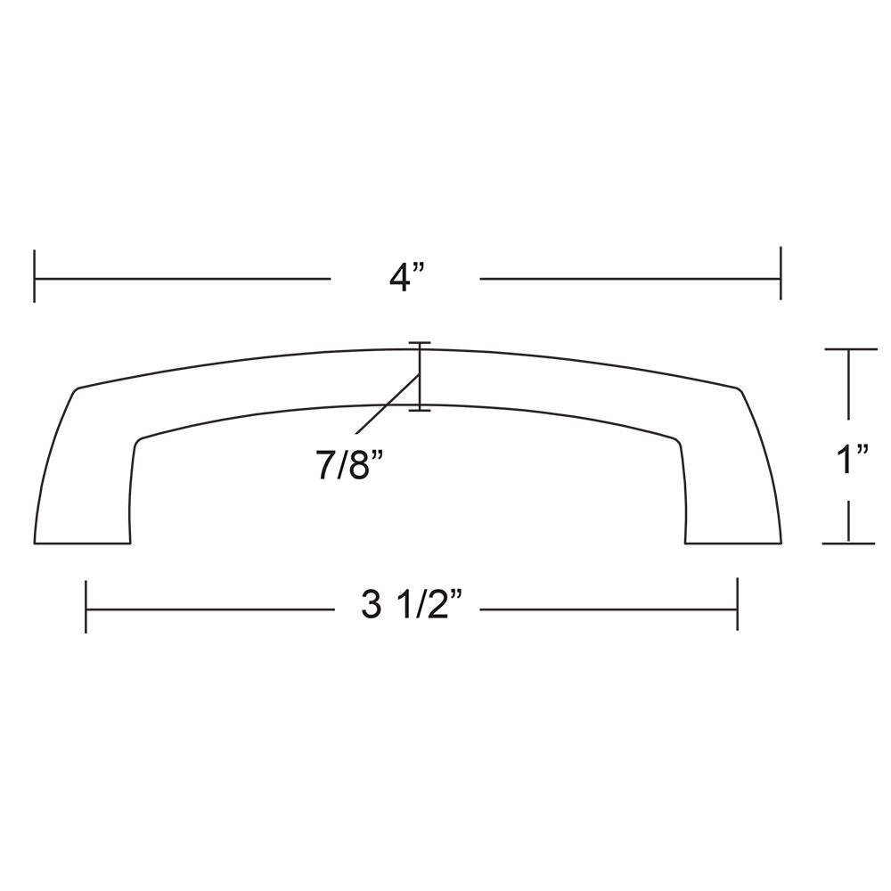 Stainless Steel Collection VARIOUS Centers Delta Pull in Brushed Stainless Steel by Emtek