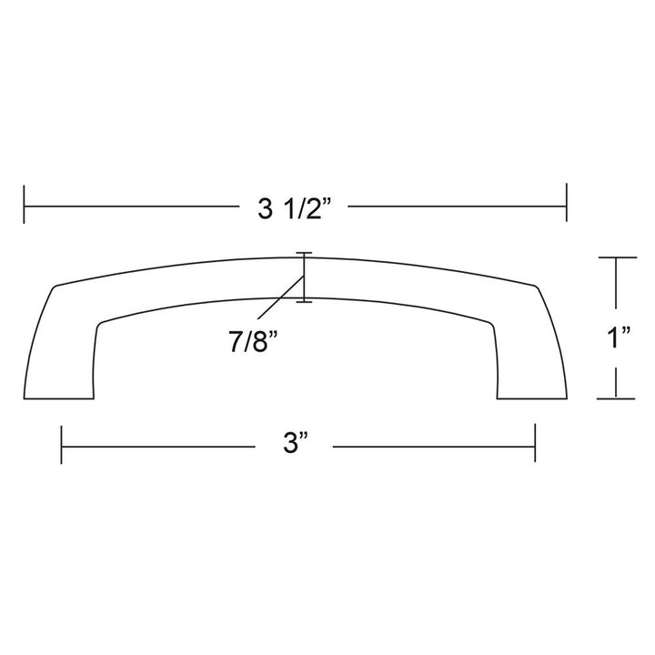 Stainless Steel Collection VARIOUS Centers Delta Pull in Brushed Stainless Steel by Emtek