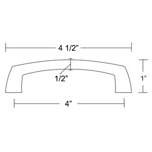 Stainless Steel Collection VARIOUS Centers Delta Pull in Brushed Stainless Steel by Emtek