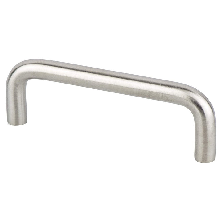 Berenson Cabinet Hardware Stainless Steel Collection 3 3/4" Centers Uptown Appeal Pull in Stainless Steel