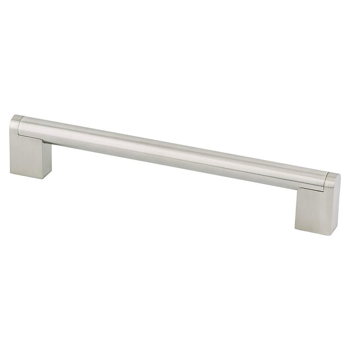 Berenson Cabinet Hardware Studio Collection 7 9/16" Centers Uptown Appeal Pull in Stainless Steel