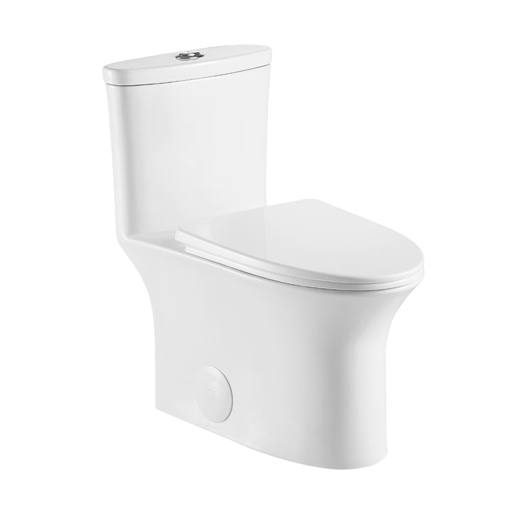 Ibiza 1.6/1.1 GPF Dual Flush Elongated One-Piece Toilet in White