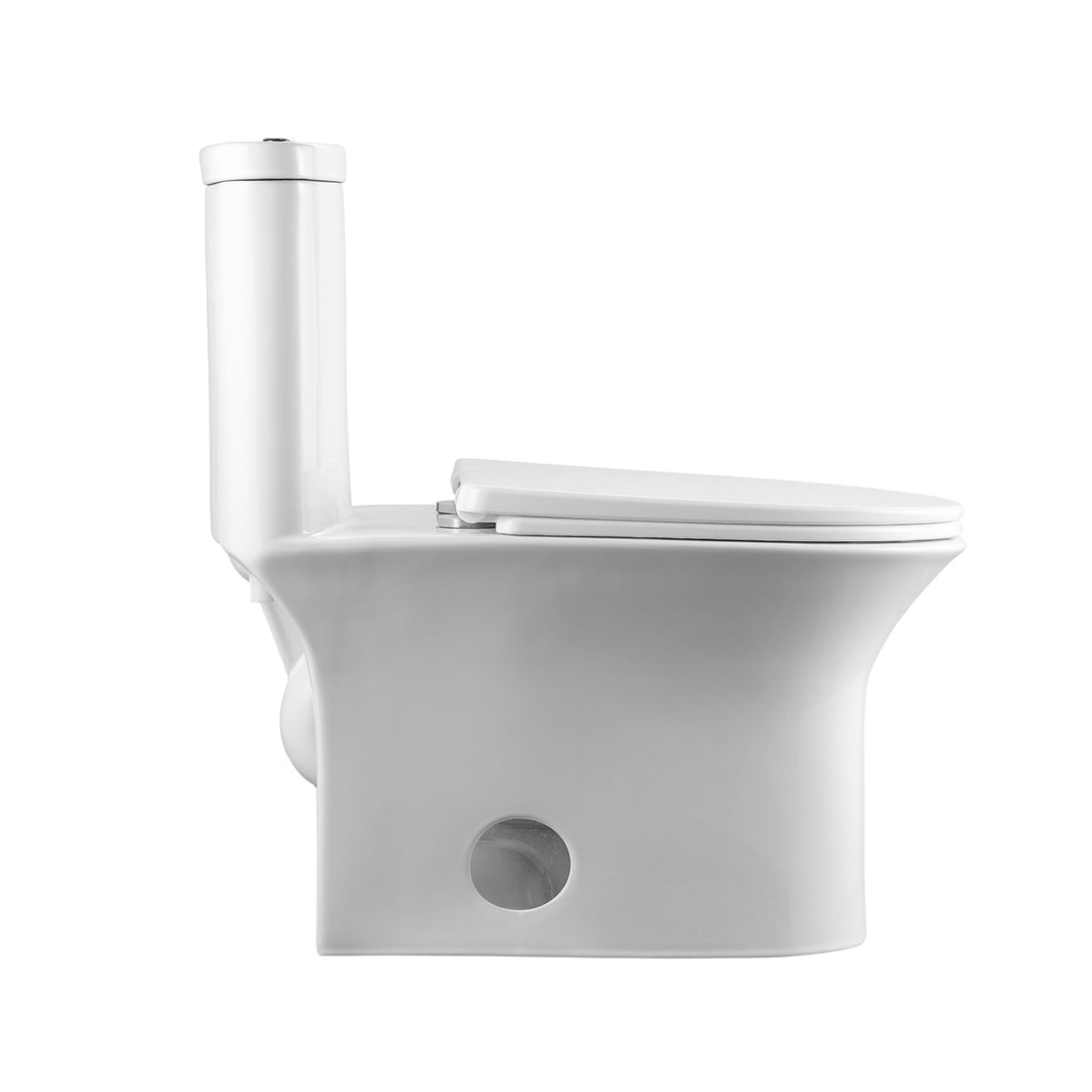 Ibiza 1.6/1.1 GPF Dual Flush Elongated One-Piece Toilet in White