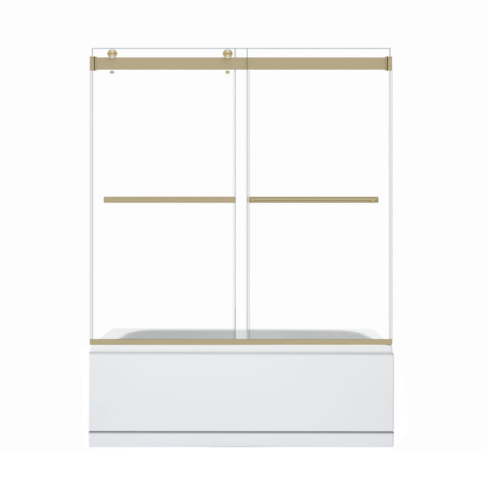 Marcelo 60" W x 58" H By Pass Frameless Tub Door