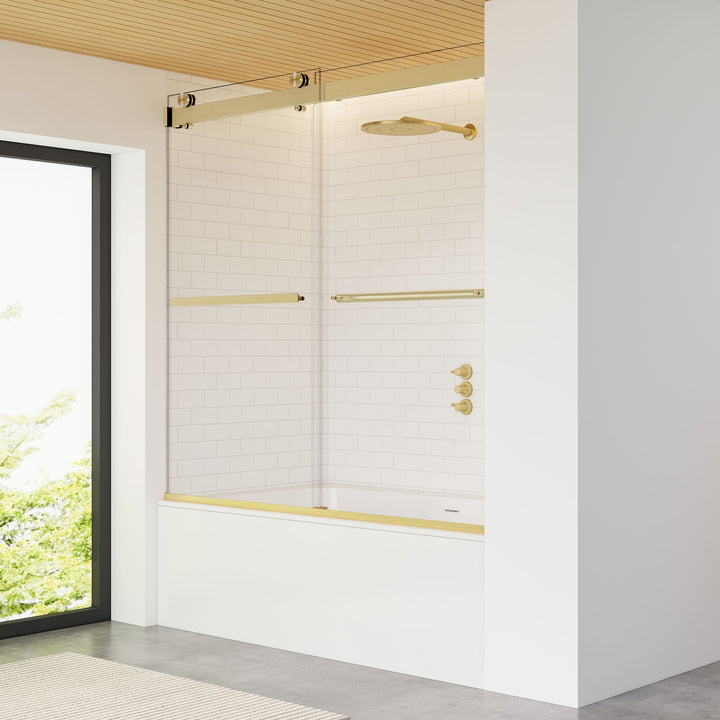 Marcelo 60" W x 58" H By Pass Frameless Tub Door