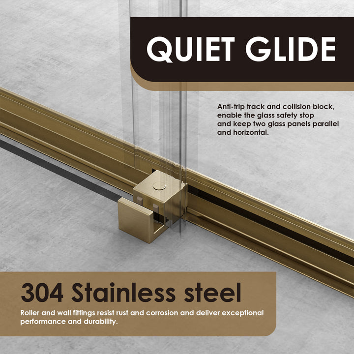 Marcelo 60" W x 58" H By Pass Frameless Tub Door