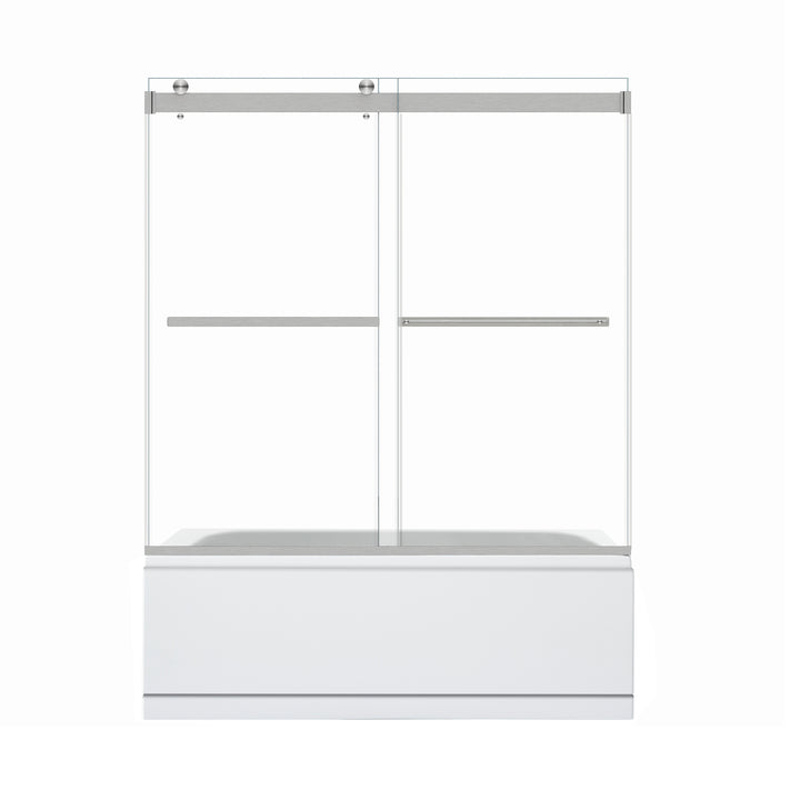 Marcelo 60" W x 58" H By Pass Frameless Tub Door
