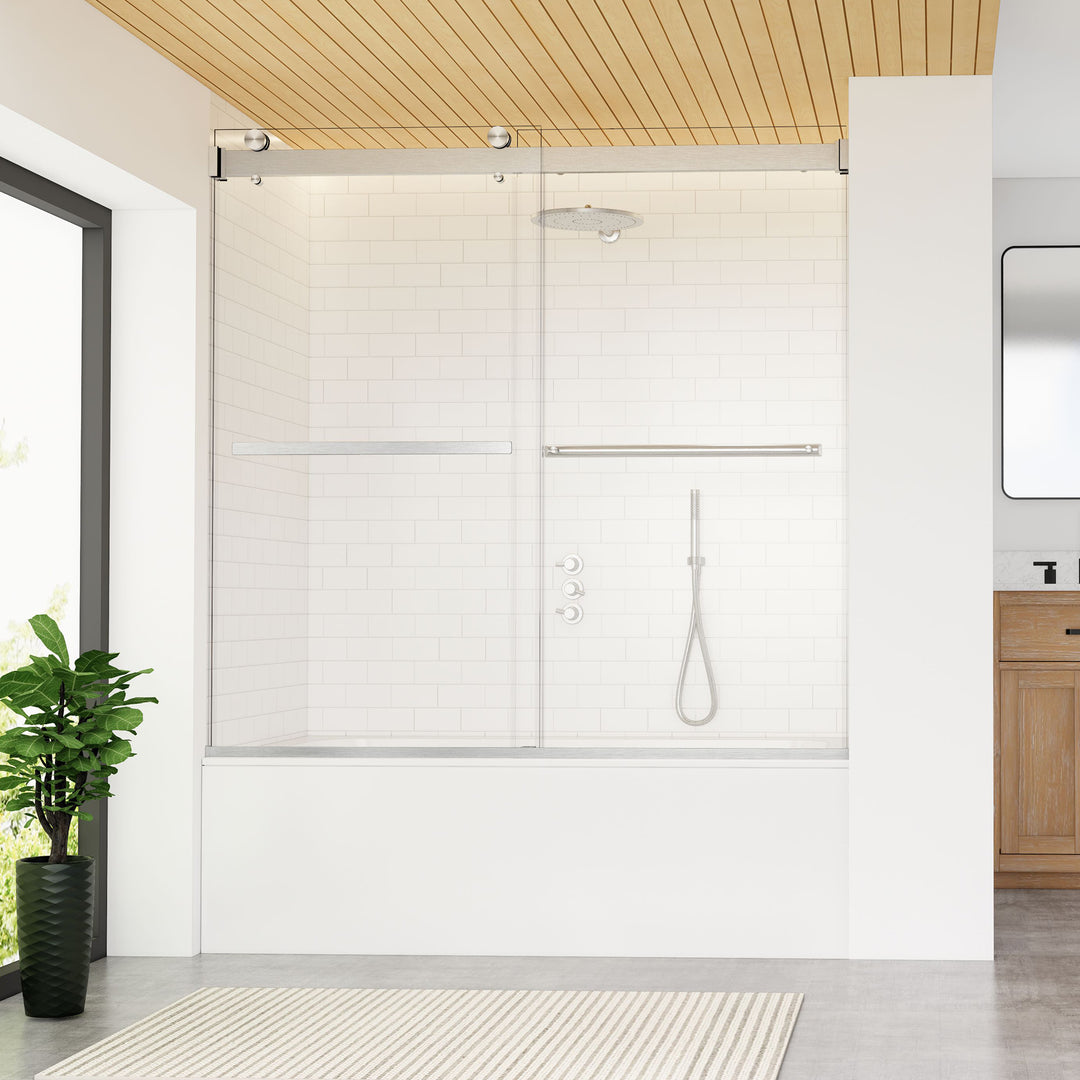 Marcelo 60" W x 58" H By Pass Frameless Tub Door