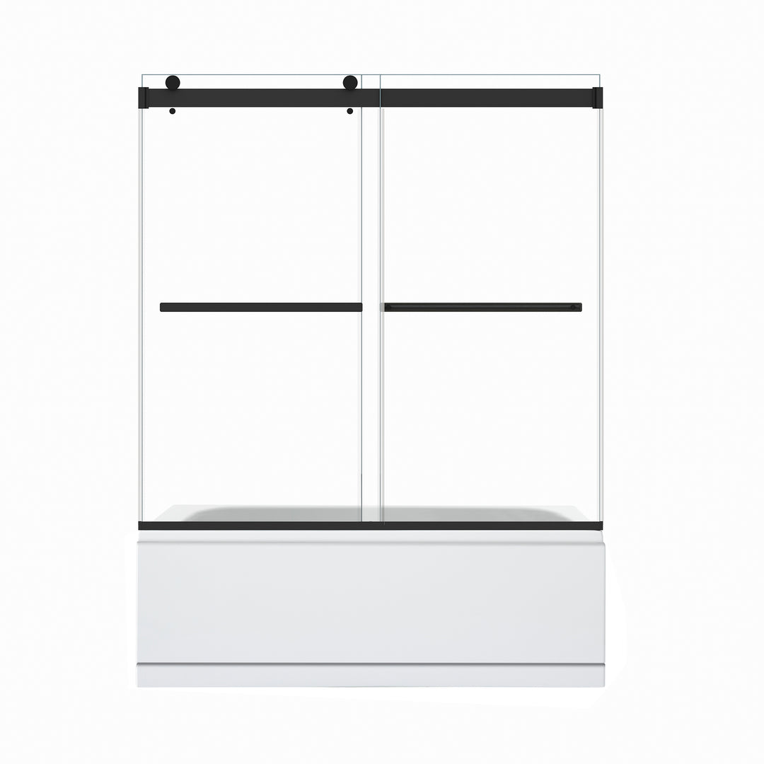 Marcelo 60" W x 58" H By Pass Frameless Tub Door