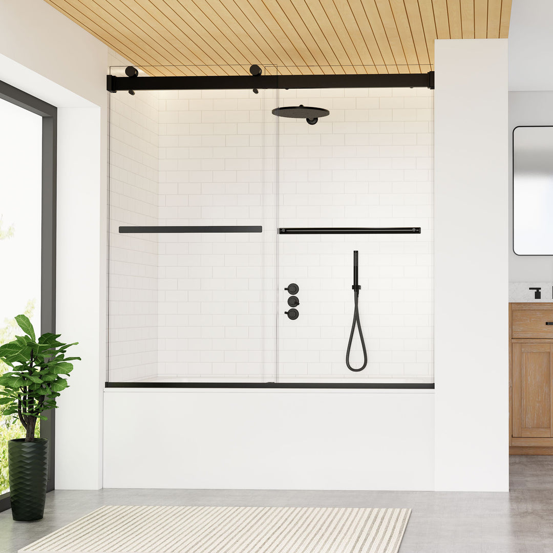 Marcelo 60" W x 58" H By Pass Frameless Tub Door