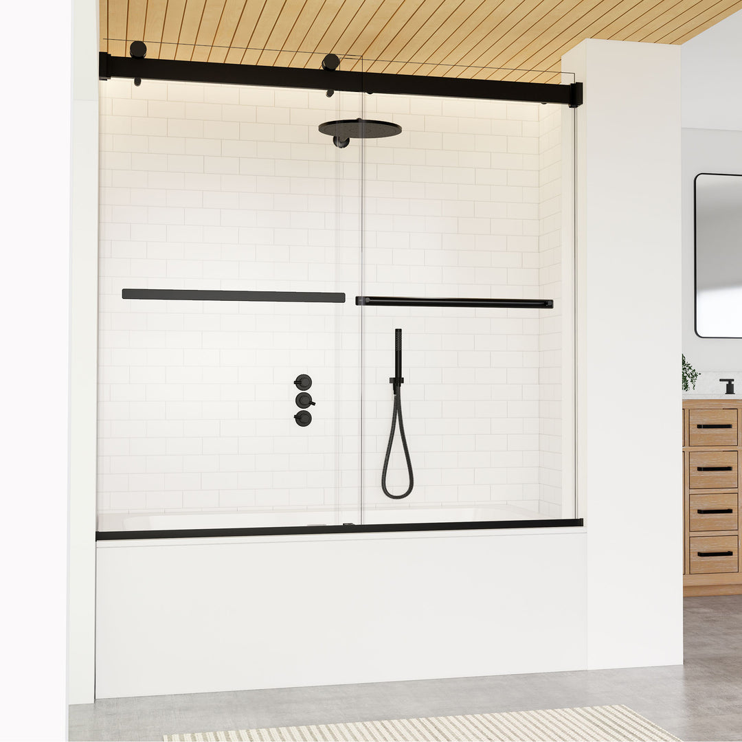 Marcelo 60" W x 58" H By Pass Frameless Tub Door