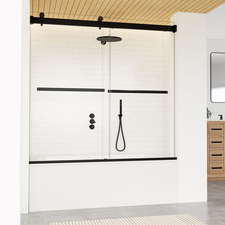 Marcelo 60" W x 58" H By Pass Frameless Tub Door