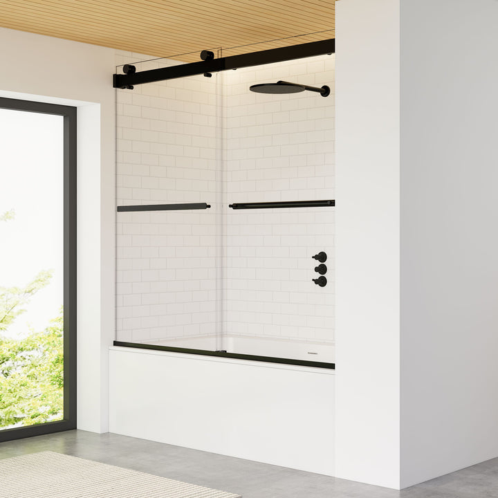 Marcelo 60" W x 58" H By Pass Frameless Tub Door