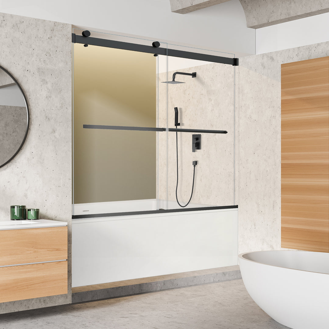Marcelo 60" W x 58" H By Pass Frameless Tub Door