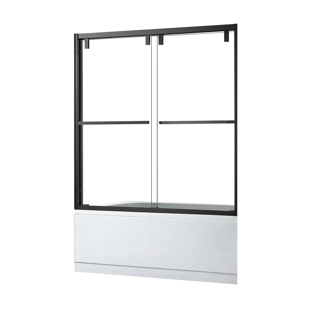 Caspar 60" W x 58" H By Pass Semi Frameless Tub Door