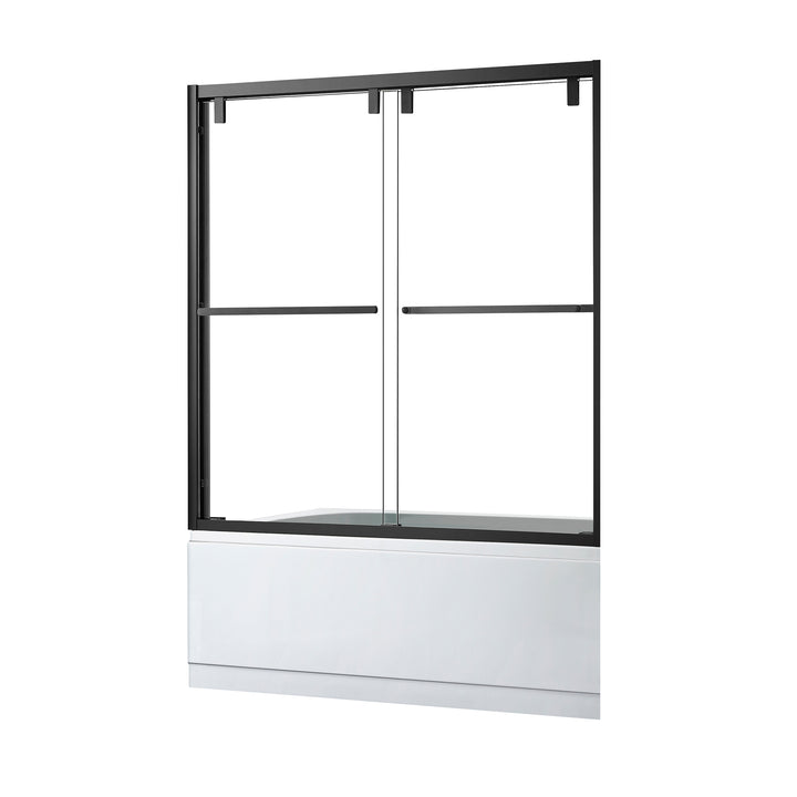 Caspar 60" W x 58" H By Pass Semi Frameless Tub Door