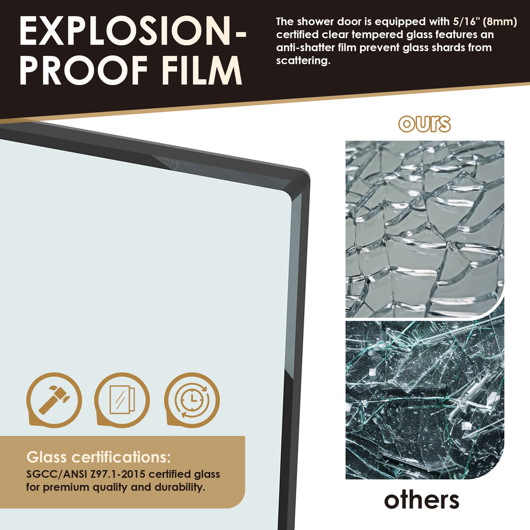 Belizzi 60" W x 58" H By Pass Frameless Exposed Roller Tub Door