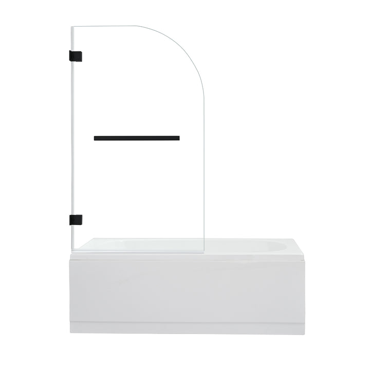 Alvise 34" W x 58" H Frameless Hinged Tub Door