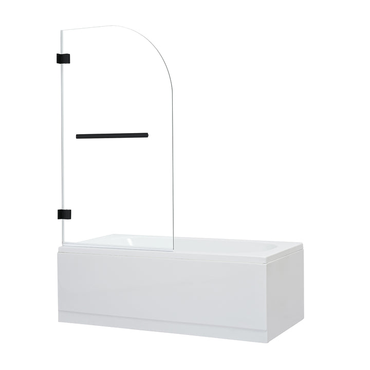 Alvise 34" W x 58" H Frameless Hinged Tub Door