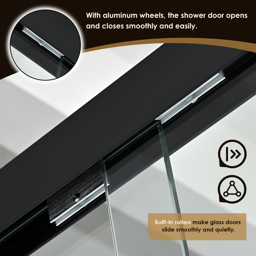 Ennis 60" W x 58" H By Pass Framed Tub Door