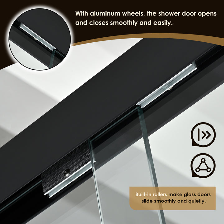 Ennis 60" W x 58" H By Pass Framed Tub Door