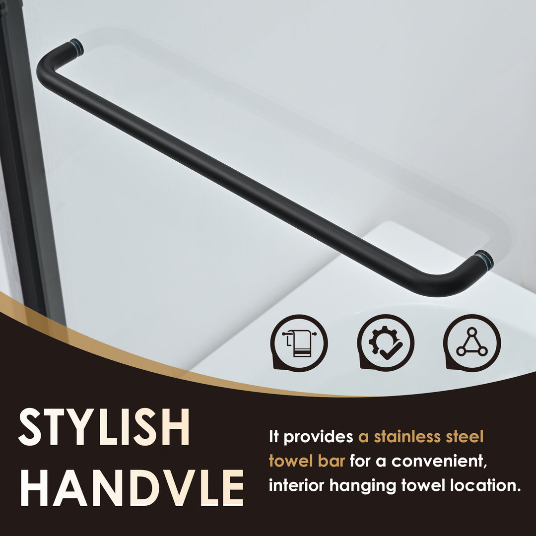 Ennis 60" W x 58" H By Pass Framed Tub Door