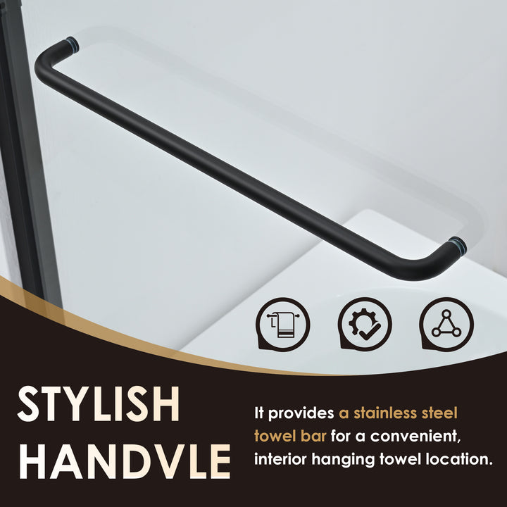 Ennis 60" W x 58" H By Pass Framed Tub Door