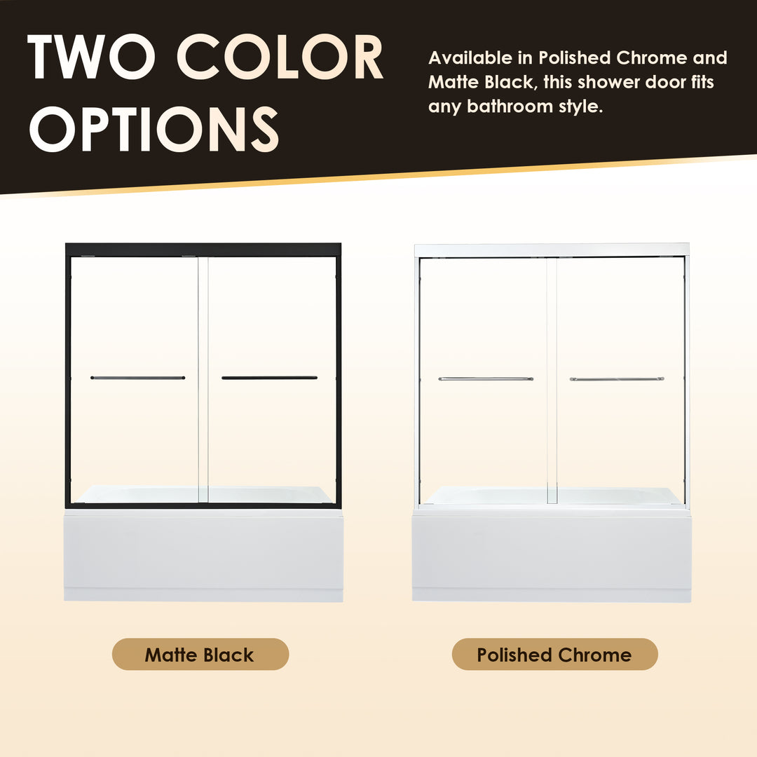 Ennis 60" W x 58" H By Pass Framed Tub Door