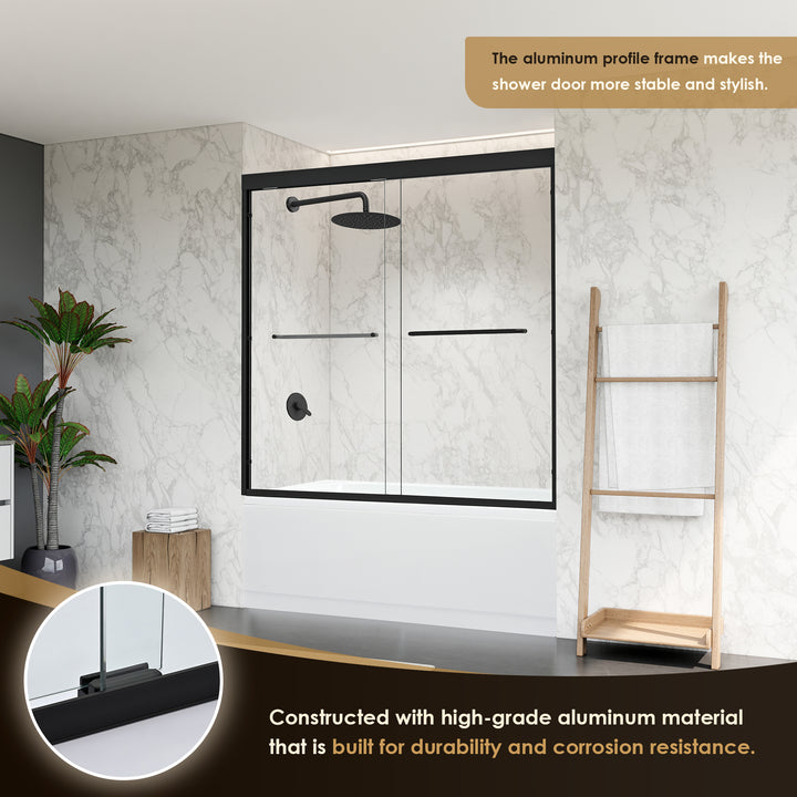 Ennis 60" W x 58" H By Pass Framed Tub Door