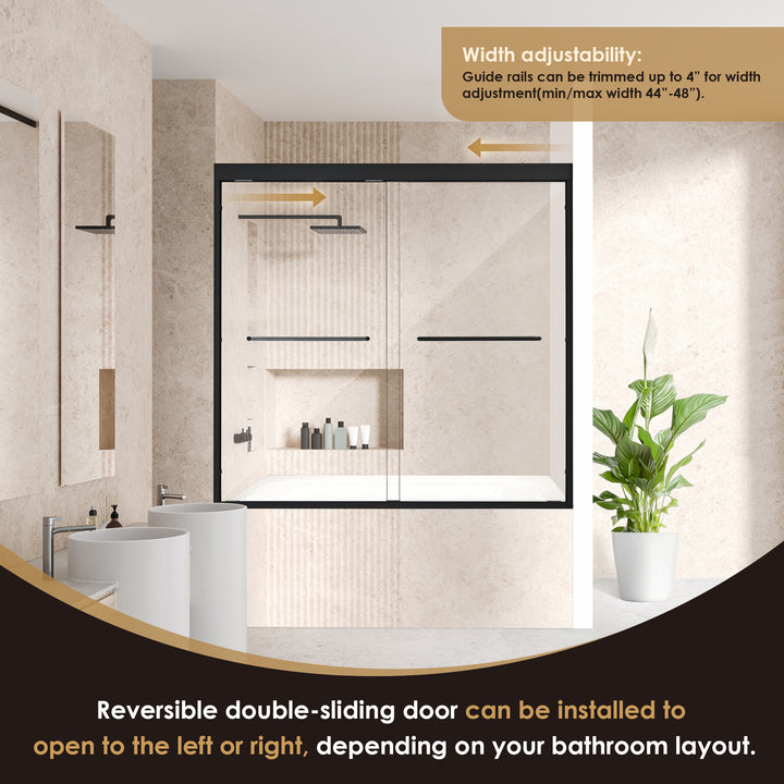 Ennis 60" W x 58" H By Pass Framed Tub Door