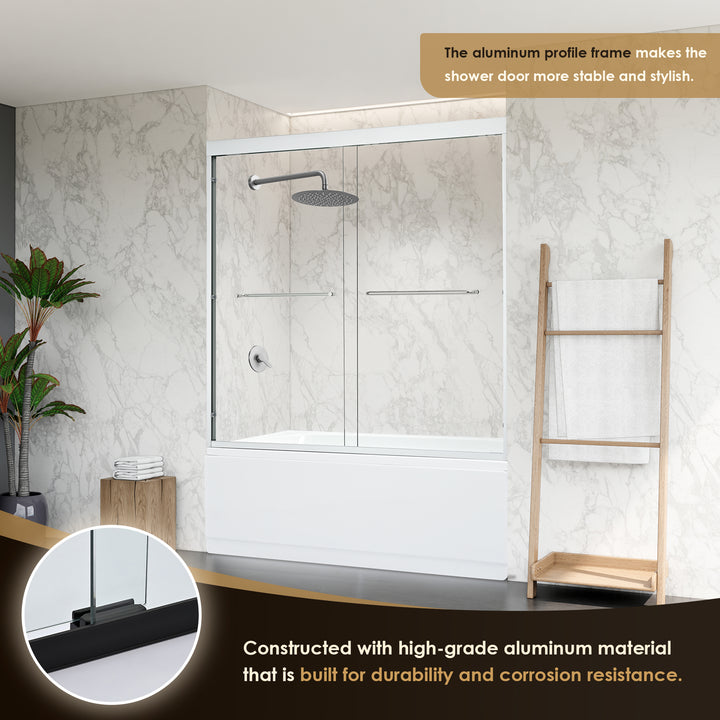 Ennis 60" W x 58" H By Pass Framed Tub Door