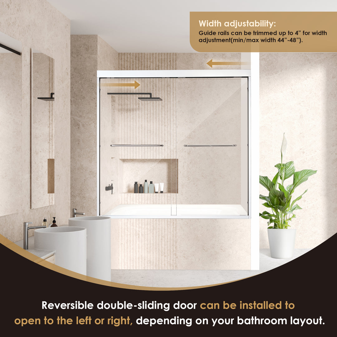 Ennis 60" W x 58" H By Pass Framed Tub Door