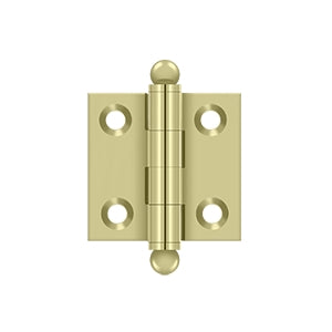 Deltana Architectural Hardware Specialty Solid Brass Hinges & Finials 1.5"x 1.5" Hinge, w- Ball Tips pair