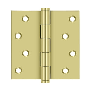 Deltana Architectural Hardware Solid Brass Hinges & Finials 4"X4" Square Hinges Residential - Zig-Zag pair