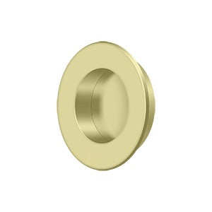 Deltana Architectural Hardware Flush Pull, Round, HD, 1-7/8", Solid Brass