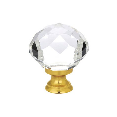 1 3/4" Diameter Diamond Knob  by Emtek-CRYSTAL