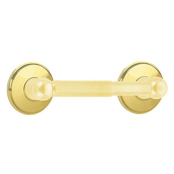 Traditional Brass Collection Spring Rod Tissue Holder with Watford Rosette by Emtek