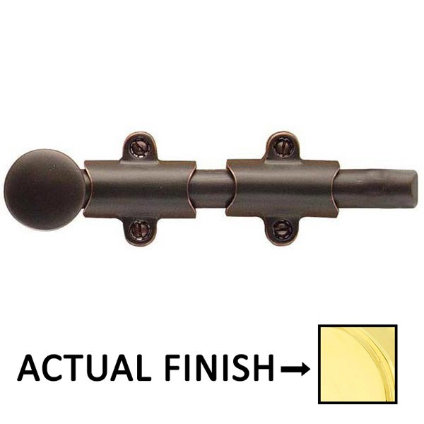 Door Accessories Collection 6" Surface Bolt With 3 Strikes  by Emtek