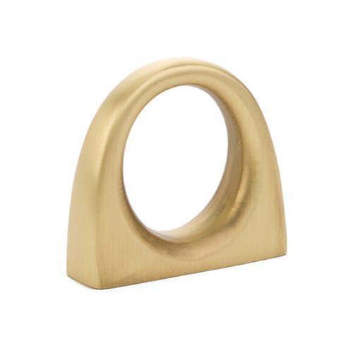 1" Center Ring Pull in Satin Brass by Emtek