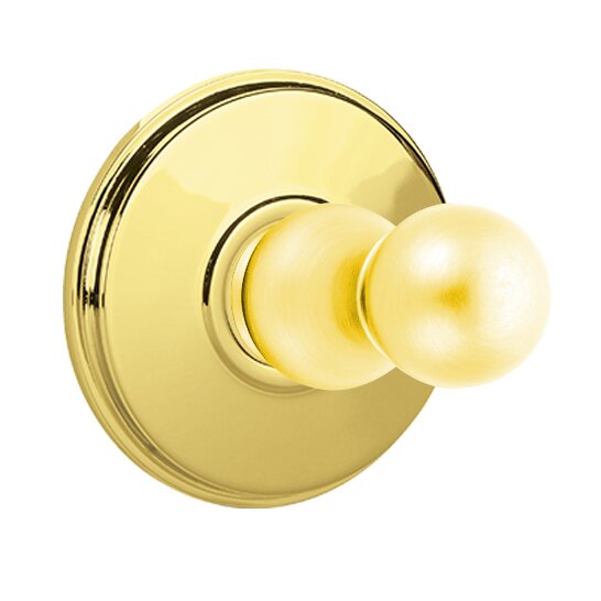 Traditional Brass Collection Single Hook with Watford Rosette  by Emtek