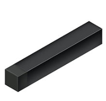 DELTANA HARDWARE 4" Modern Square Baseboard Bumper, Solid Brass