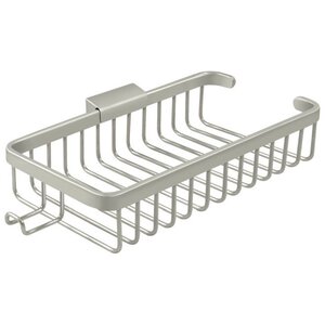 Deltana Architectural Hardware Bathroom Accessories Wire Basket, 10-3/8" x 4-7/8" Rect w-Hook