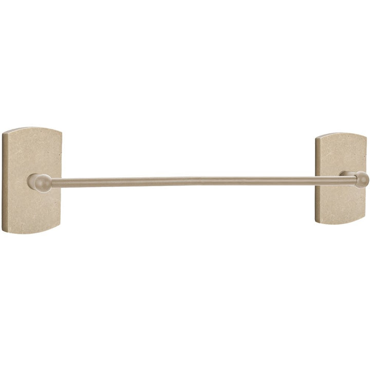 Sandcast Bronze Collection 30" Single Towel Bar with #4 Rose  by Emtek