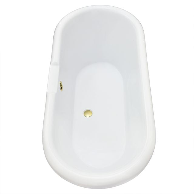 Kerta 67" x 29" Acrylic Clawfoot Soaking Bathtub